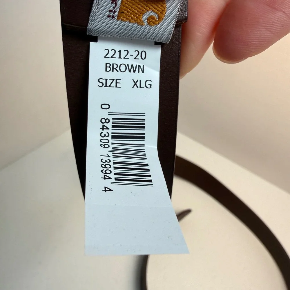 Carhartt Brown Genuine Leather Belt 2212 Size XL